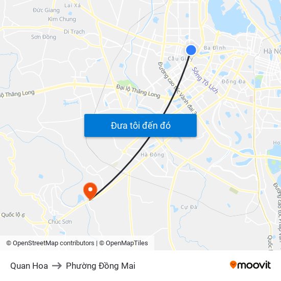 Quan Hoa to Phường Đồng Mai map