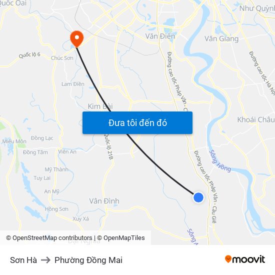 Sơn Hà to Phường Đồng Mai map