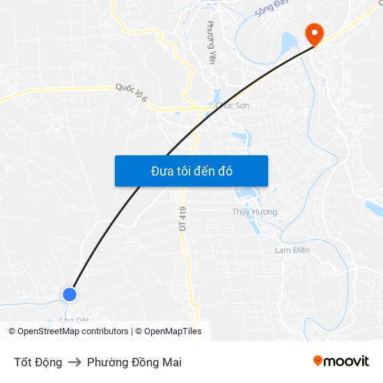 Tốt Động to Phường Đồng Mai map