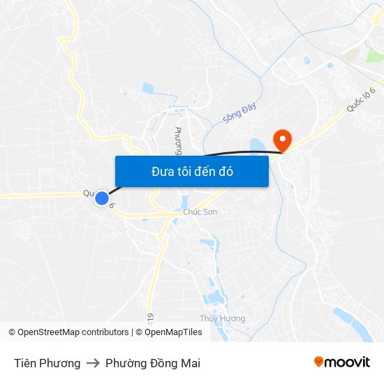 Tiên Phương to Phường Đồng Mai map