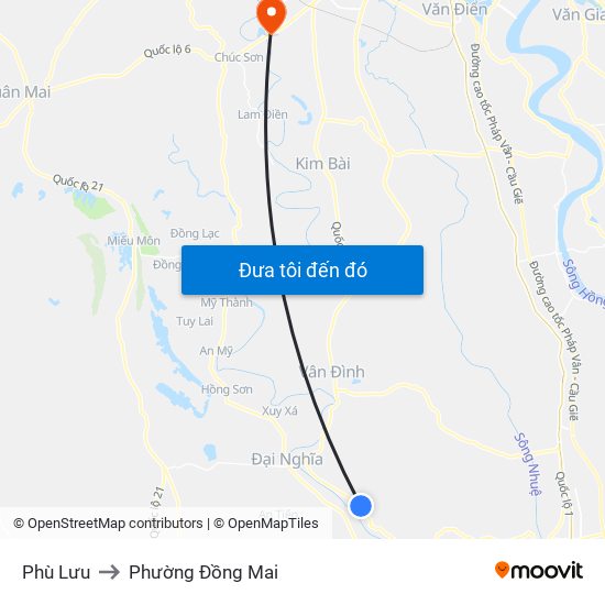 Phù Lưu to Phường Đồng Mai map