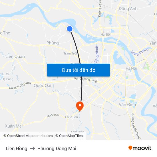 Liên Hồng to Phường Đồng Mai map