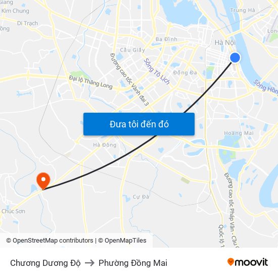 Chương Dương Độ to Phường Đồng Mai map