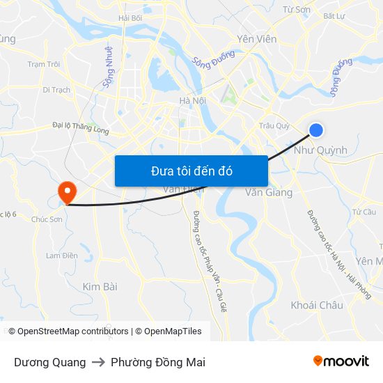 Dương Quang to Phường Đồng Mai map
