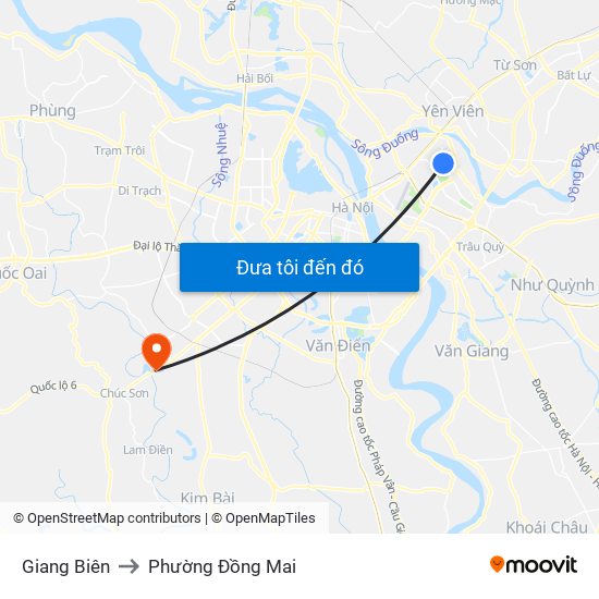 Giang Biên to Phường Đồng Mai map