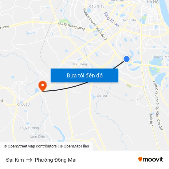 Đại Kim to Phường Đồng Mai map