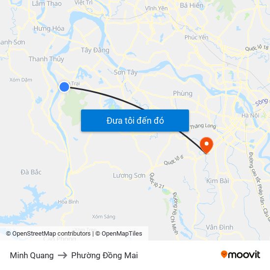 Minh Quang to Phường Đồng Mai map