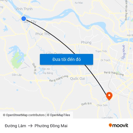 Đường Lâm to Phường Đồng Mai map