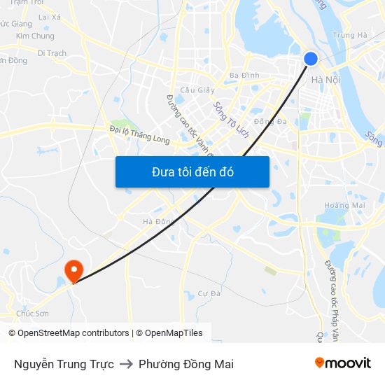 Nguyễn Trung Trực to Phường Đồng Mai map