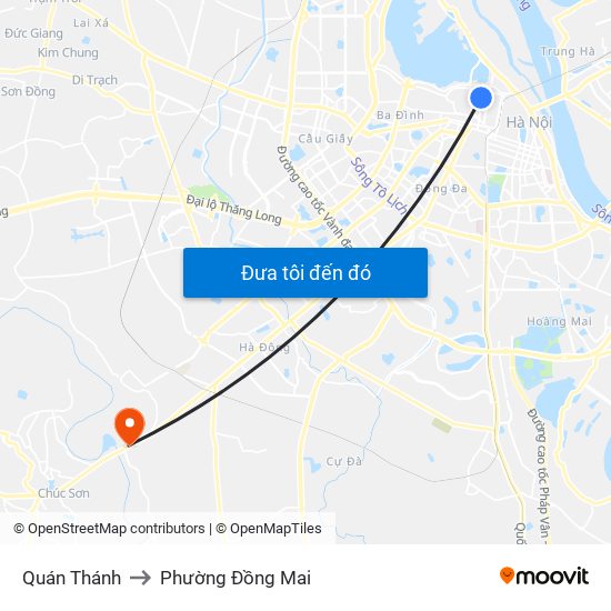 Quán Thánh to Phường Đồng Mai map