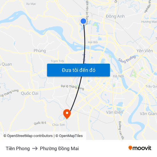 Tiền Phong to Phường Đồng Mai map