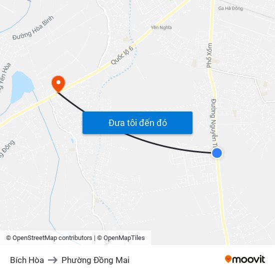 Bích Hòa to Phường Đồng Mai map