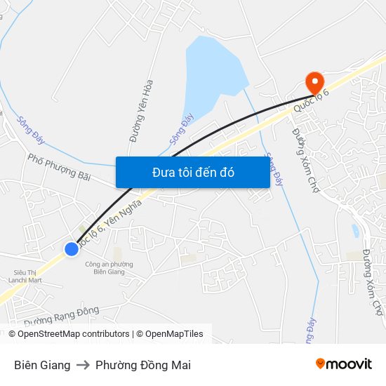 Biên Giang to Phường Đồng Mai map