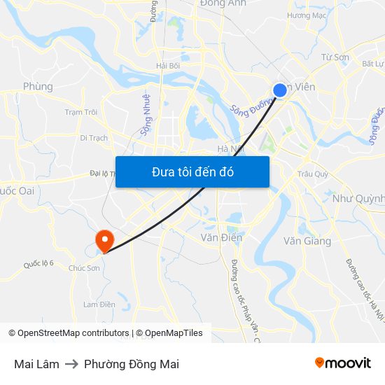 Mai Lâm to Phường Đồng Mai map