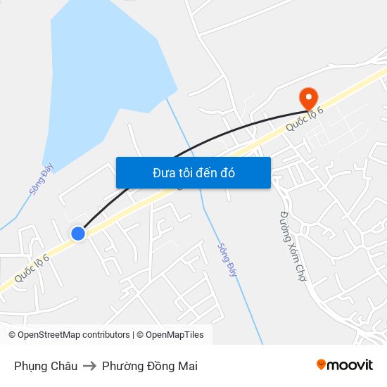 Phụng Châu to Phường Đồng Mai map