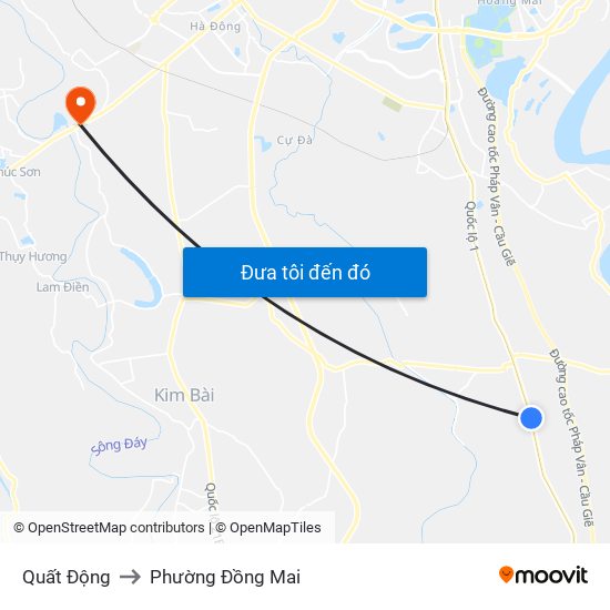 Quất Động to Phường Đồng Mai map