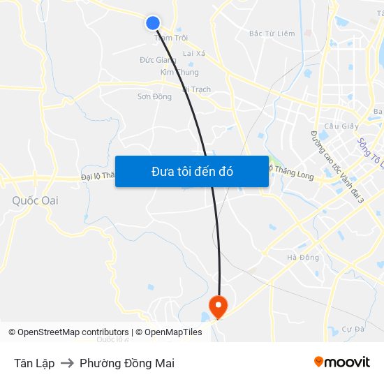 Tân Lập to Phường Đồng Mai map