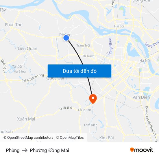 Phùng to Phường Đồng Mai map