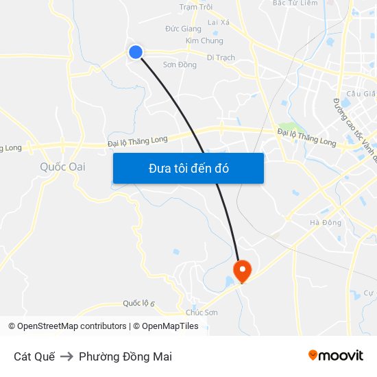 Cát Quế to Phường Đồng Mai map