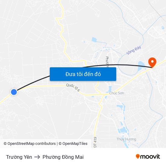 Trường Yên to Phường Đồng Mai map