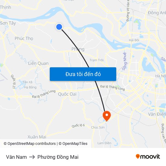 Vân Nam to Phường Đồng Mai map
