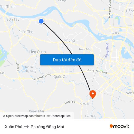 Xuân Phú to Phường Đồng Mai map