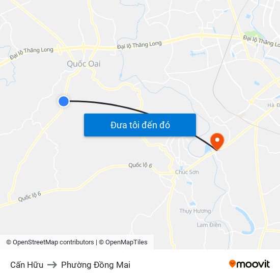 Cấn Hữu to Phường Đồng Mai map