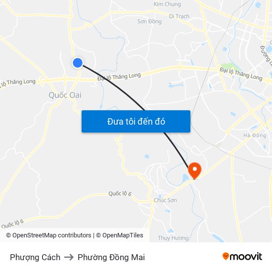 Phượng Cách to Phường Đồng Mai map