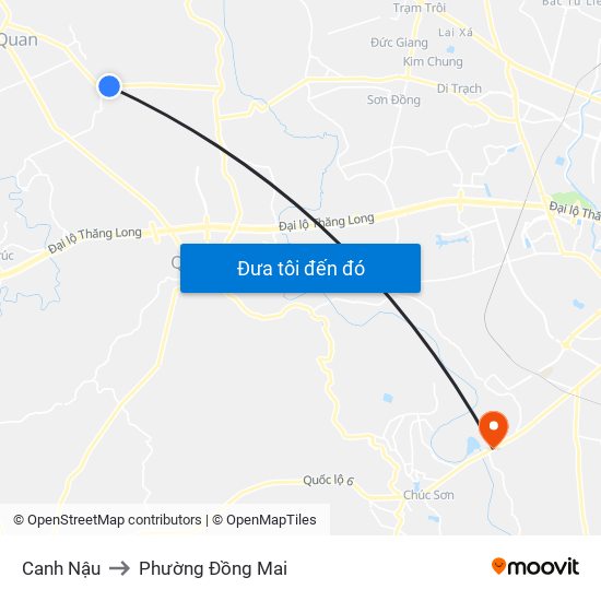 Canh Nậu to Phường Đồng Mai map