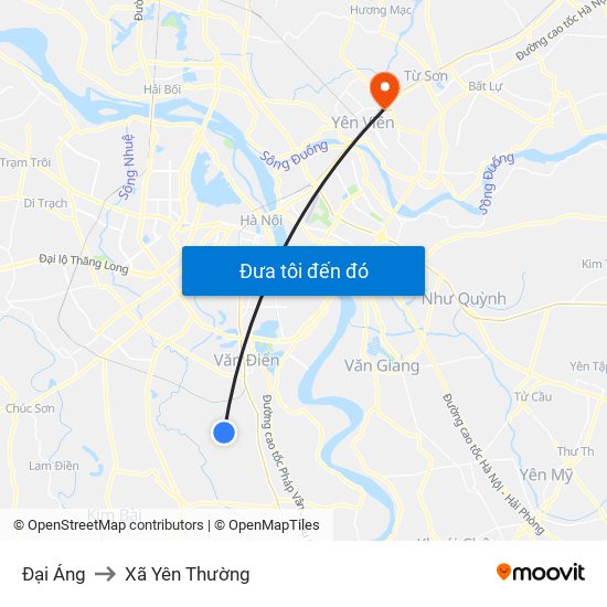 Đại Áng to Xã Yên Thường map