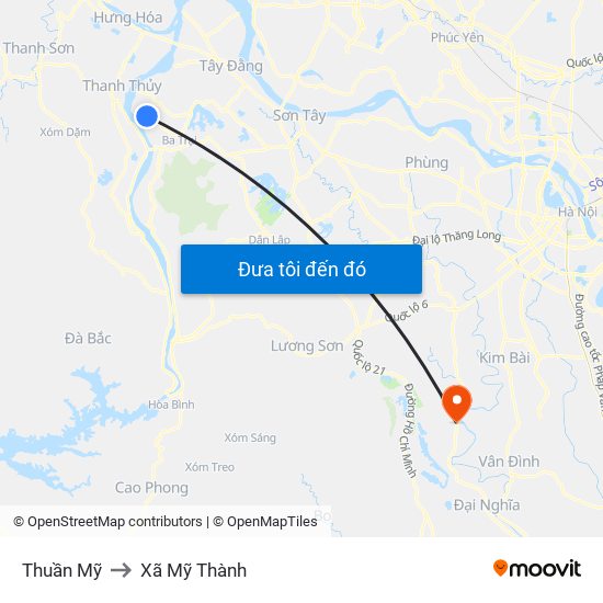 Thuần Mỹ to Xã Mỹ Thành map