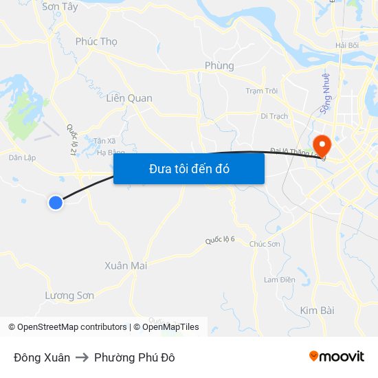 Đông Xuân to Phường Phú Đô map