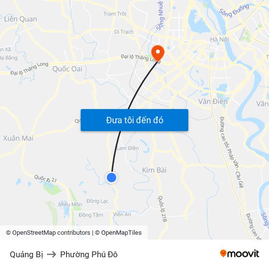 Quảng Bị to Phường Phú Đô map