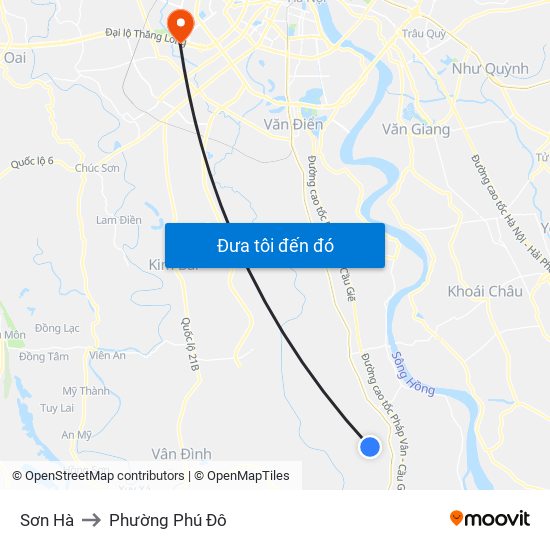 Sơn Hà to Phường Phú Đô map