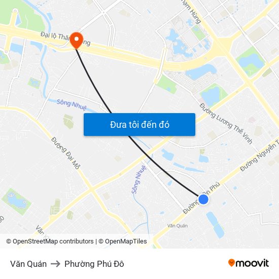 Văn Quán to Phường Phú Đô map