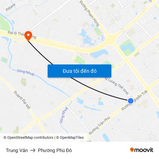 Trung Văn to Phường Phú Đô map