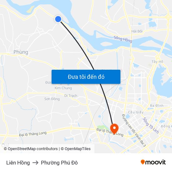 Liên Hồng to Phường Phú Đô map