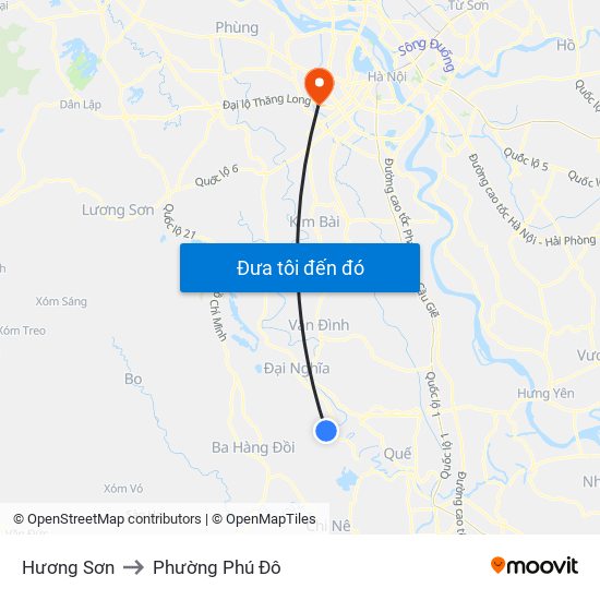 Hương Sơn to Phường Phú Đô map