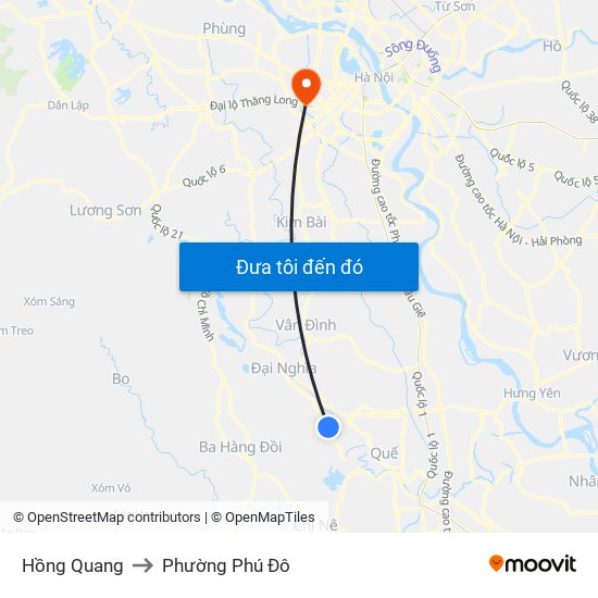 Hồng Quang to Phường Phú Đô map