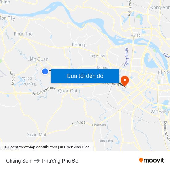Chàng Sơn to Phường Phú Đô map