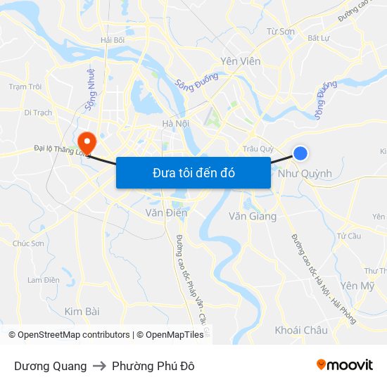 Dương Quang to Phường Phú Đô map