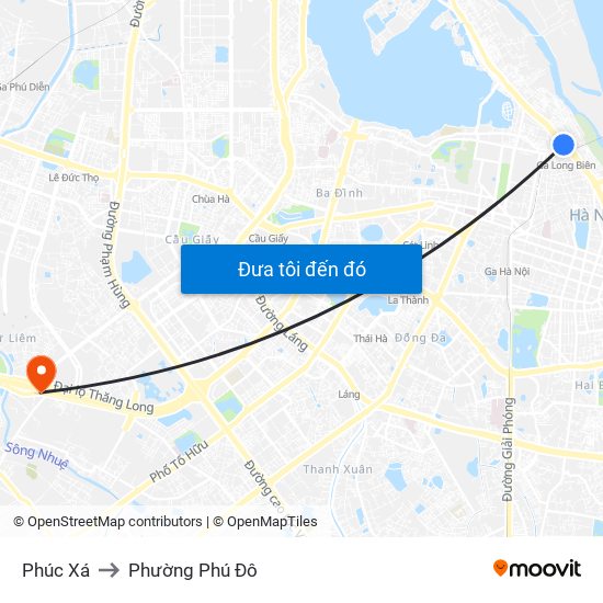 Phúc Xá to Phường Phú Đô map