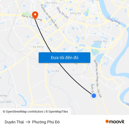 Duyên Thái to Phường Phú Đô map