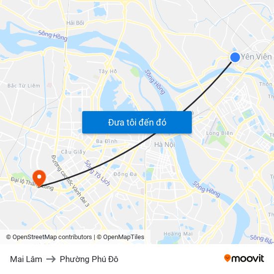 Mai Lâm to Phường Phú Đô map