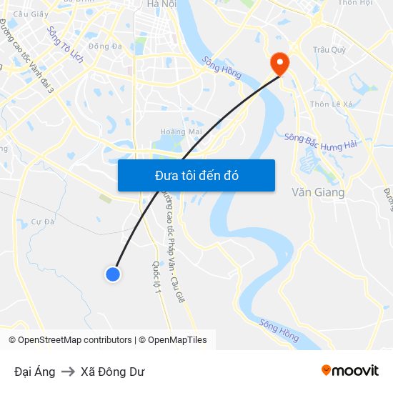 Đại Áng to Xã Đông Dư map