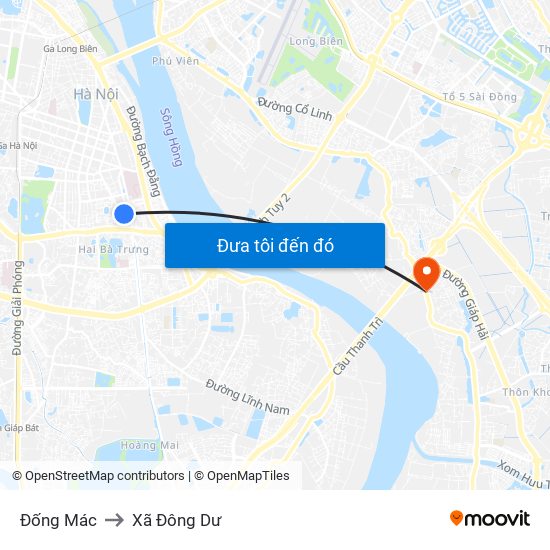 Đống Mác to Xã Đông Dư map