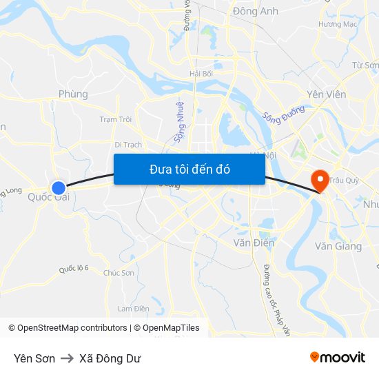 Yên Sơn to Xã Đông Dư map