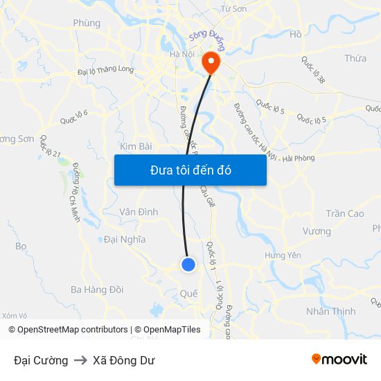 Đại Cường to Xã Đông Dư map