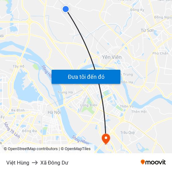 Việt Hùng to Xã Đông Dư map