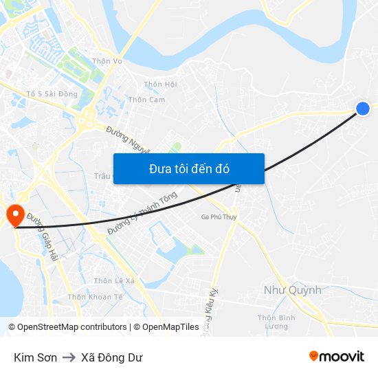 Kim Sơn to Xã Đông Dư map